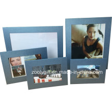 5X7 Azul Textured Art Paper Marco de fotos promocionales regalo